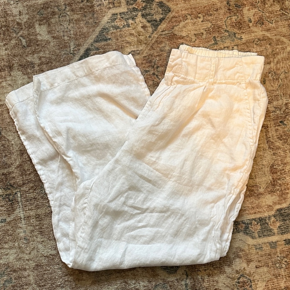 100% Linen White Pants